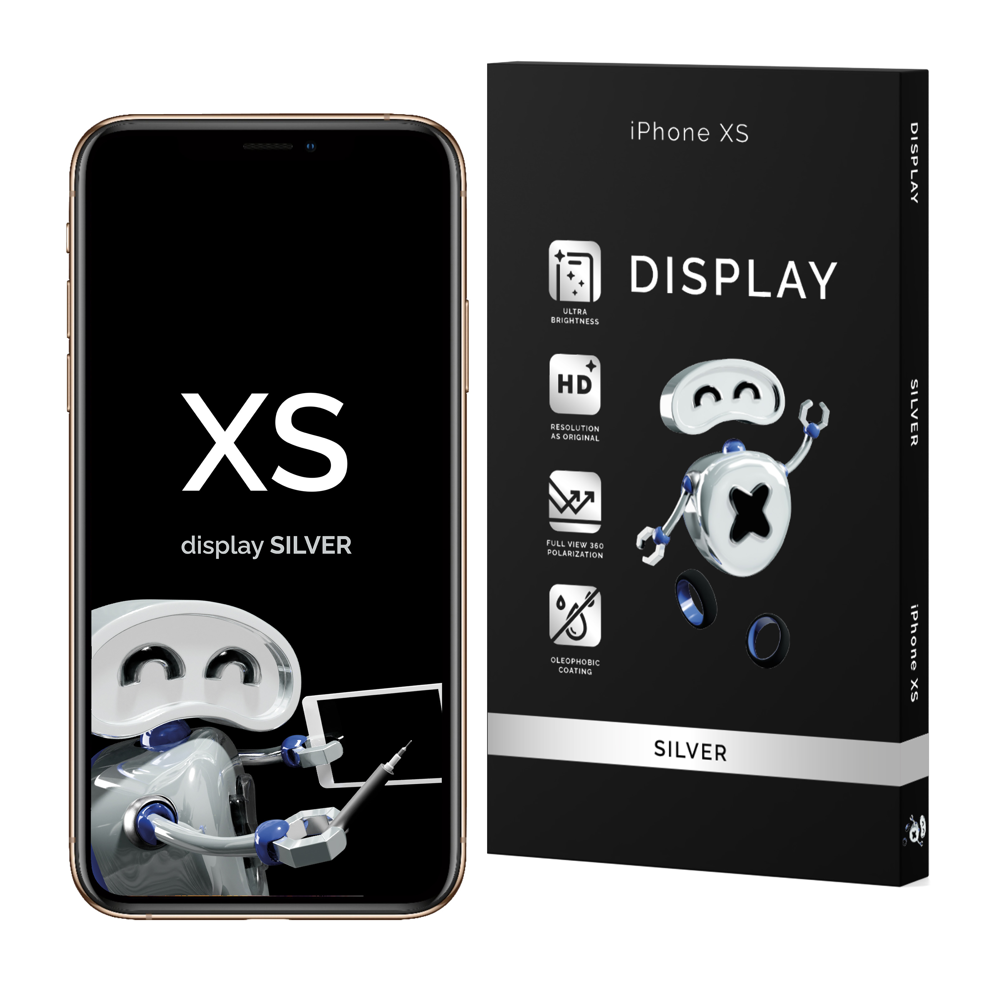Display Tft In-Cell Per Apple Iphone Xs Qualità Buona Silver